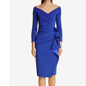 Silveria Metallic Off the Shoulder Bodycon Cocktail Dress Chiara Boni La Petite